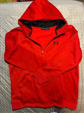 Under Armour Red Half-Zip Performance Hoodie